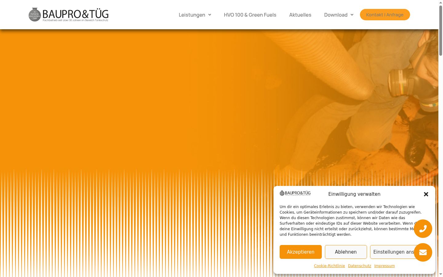 Screenshot tal-banner tal-kunsens muri qabel kwalunkwe interazzjoni