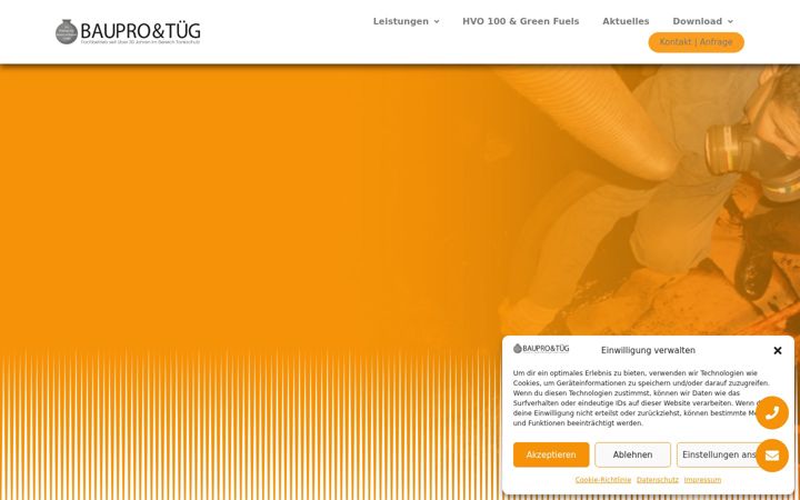 Screenshot of baupro-tueg.de