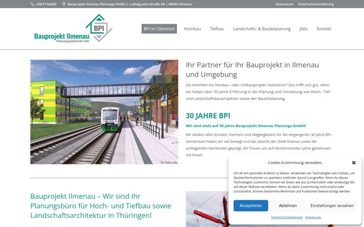 Screenshot of bauprojekt-ilmenau.de