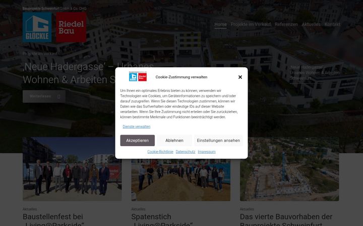 Екранна снимка на bauprojekte-schweinfurt.de
