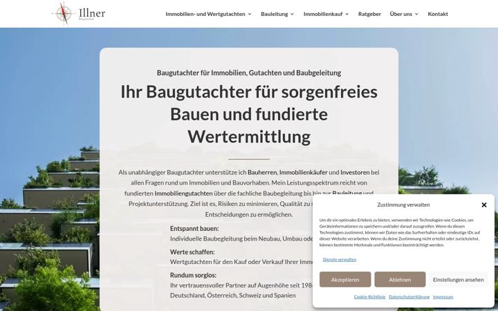 Screenshot of bauprojektleitung-illner.de
