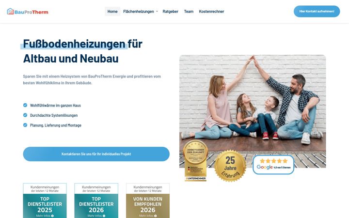 Screenshot of bauprotherm.de