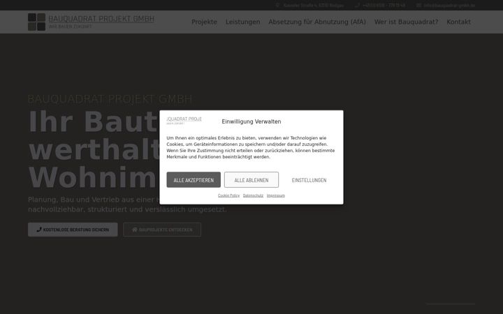 Екранна снимка на bauquadrat-gmbh.de