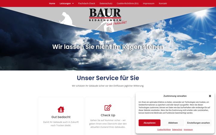 Screenshot of baur-bedachungen.de