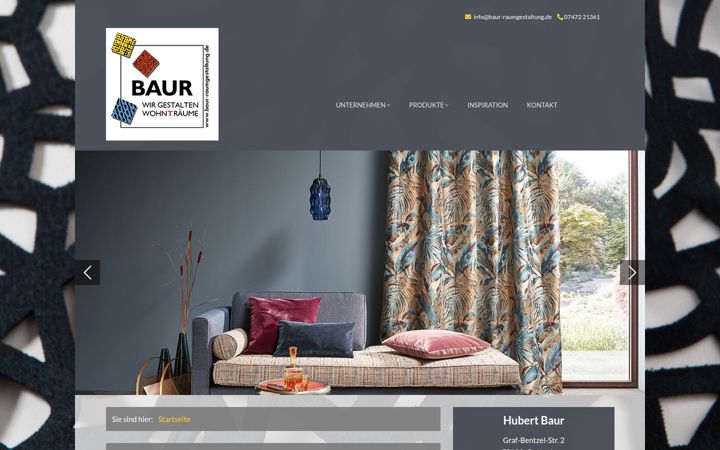 Screenshot of baur-raumgestaltung.de