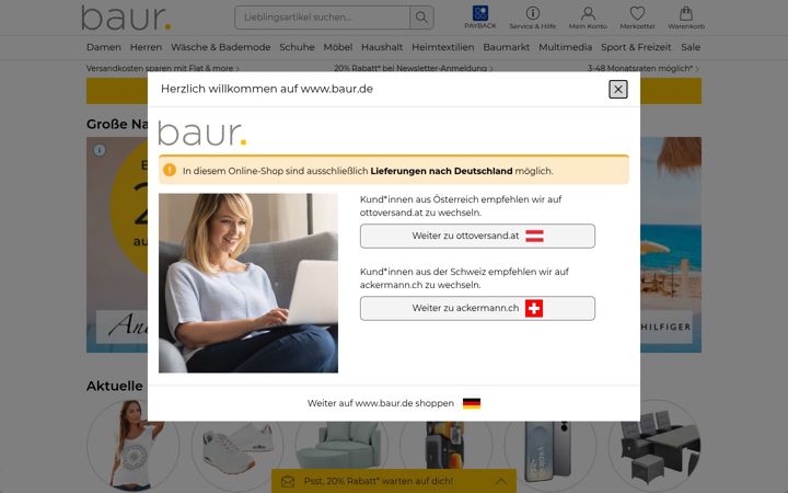 Ekrānuzņēmums no baur.de
