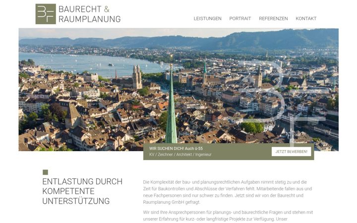 Screenshot of baurecht-raumplanung.ch
