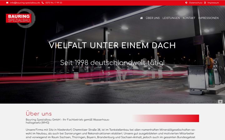 Screenshot of bauring-spezialbau.de