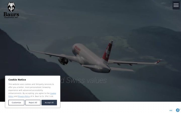 Screenshot of baurs.com