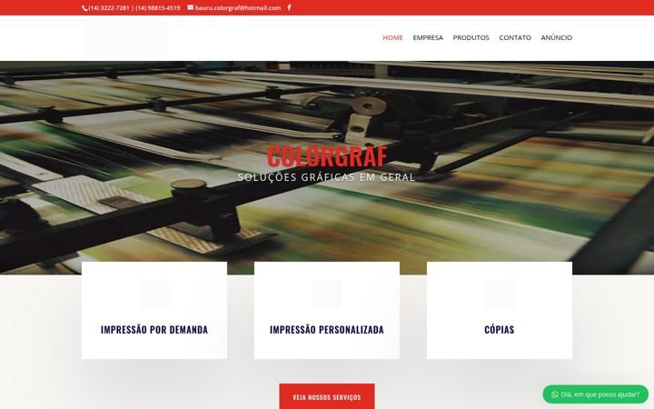Screenshot of baurucolorgraf.com.br