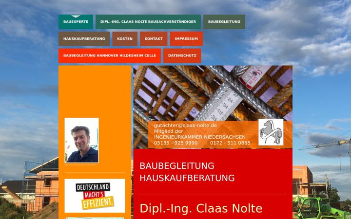 Screenshot of bausachverstaendiger-hildesheim.com