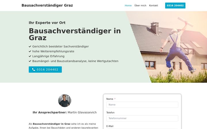 Screenshot of bausachverstaendigergraz.at