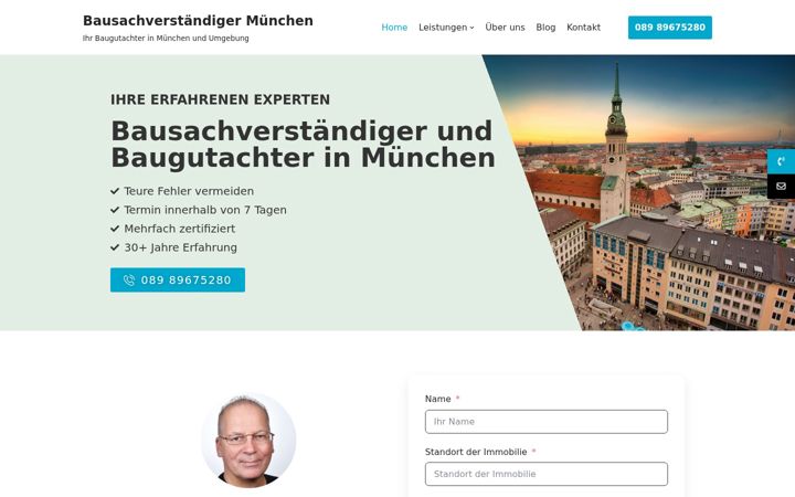 Screenshot of bausachverstaendigermuenchen.de