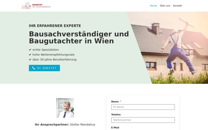 Screenshot of bausachverstaendigerwien.at