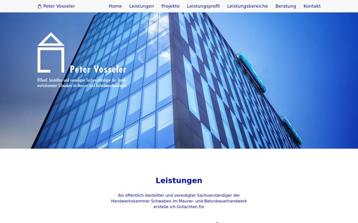 Screenshot of bausachverstand-vosseler.de