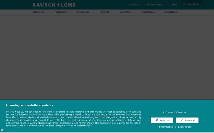 Screenshot of bausch.com