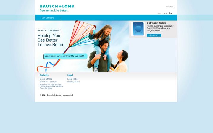Screenshot of bausch.pk