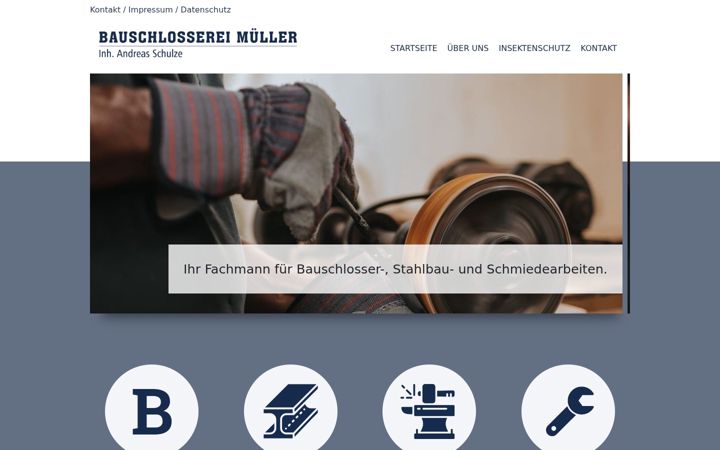 Screenshot of bauschlosserei-bautzen.de