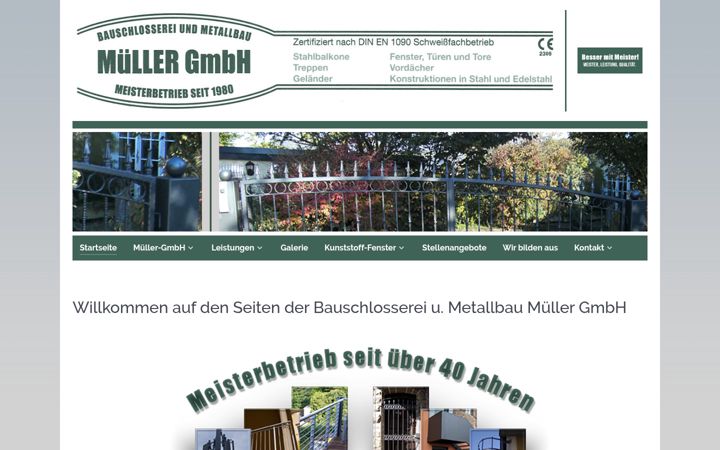 Snímek obrazovky bauschlosserei-metallbau-mueller.de