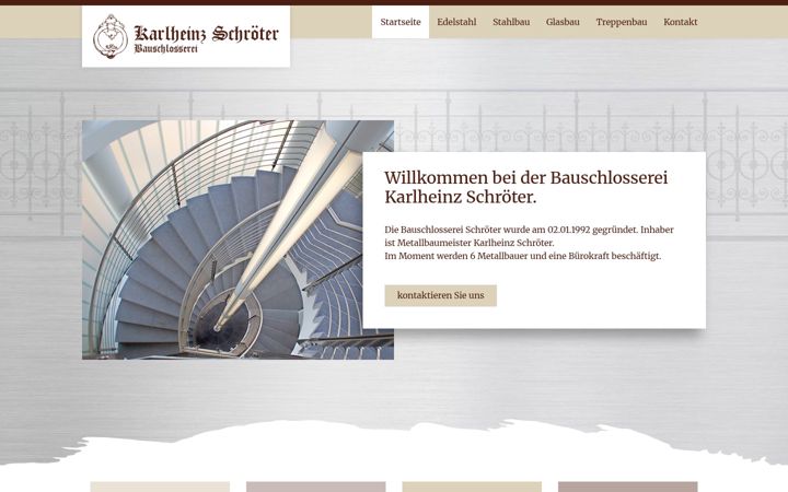 Screenshot of bauschlosserei-schroeter.de