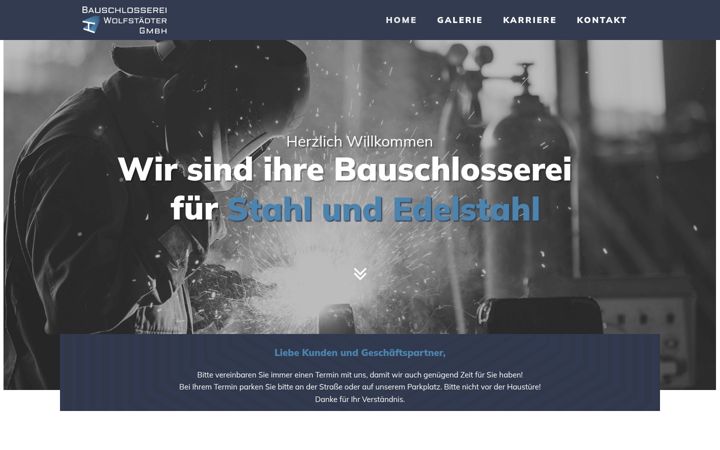 Screenshot of bauschlosserei-wolfstaedter.de