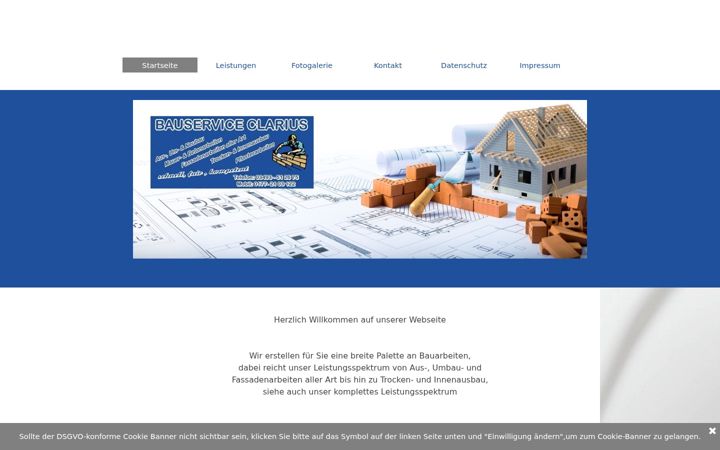 Screenshot of bauservice-clarius.de