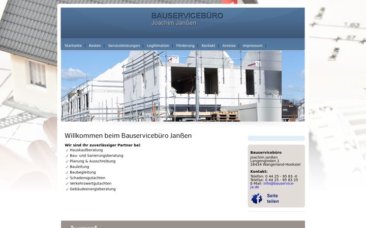 Skærmbillede af bauservice-ja.de