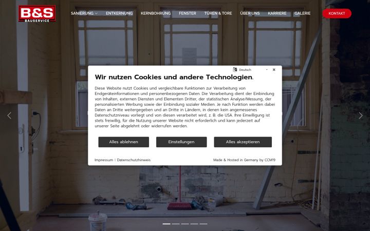 Skærmbillede af bauservice-niederrhein.de