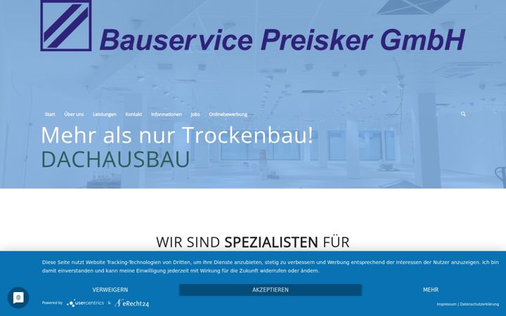 Screenshot of bauservicepreisker.de