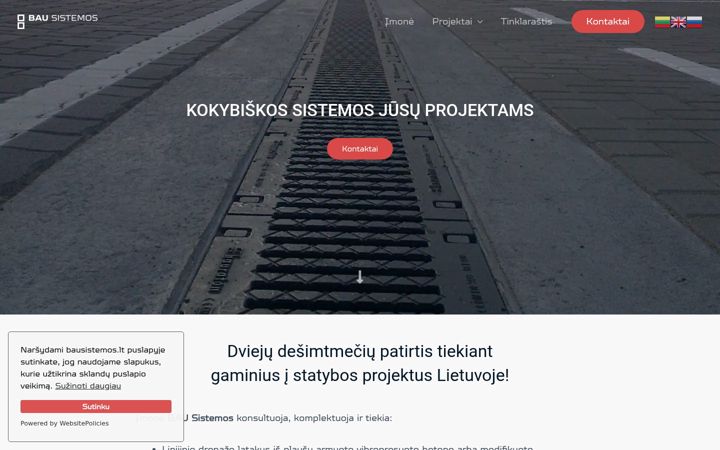 Ekraanipilt saidist bausistemos.lt