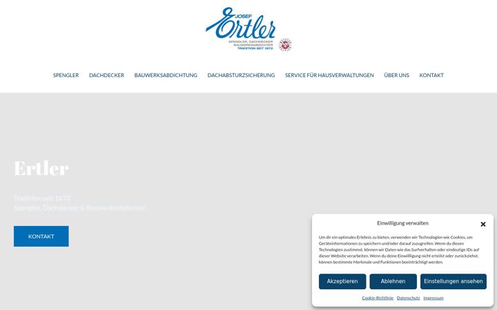 Screenshot of bauspenglerei-ertler.at