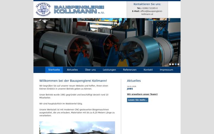 Screenshot of bauspenglerei-kollmann.at