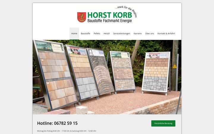 Screenshot of bauspezi-korb.de