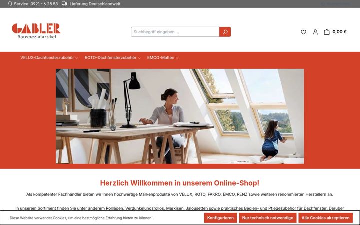 Screenshot of bauspezialartikel.de
