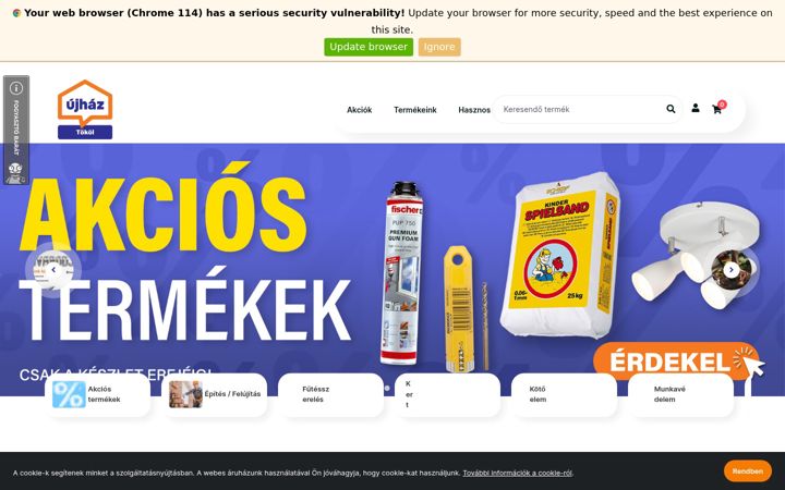 Екранна снимка на baustarbarkacs.hu