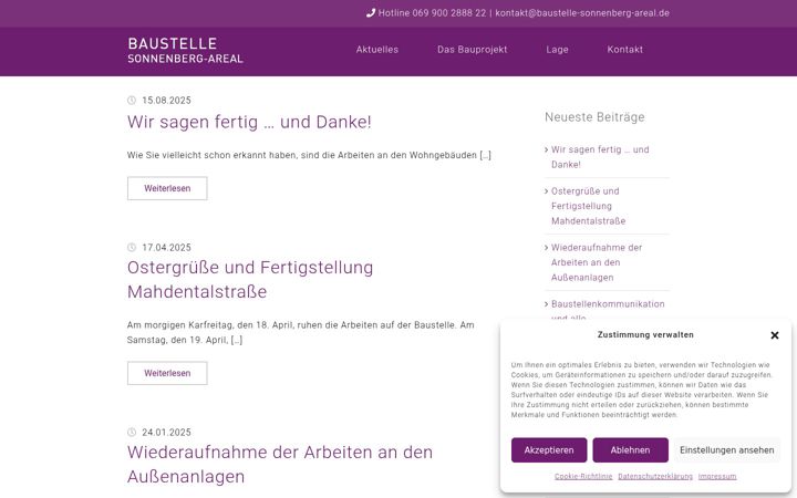 Skærmbillede af baustelle-sonnenberg-areal.de