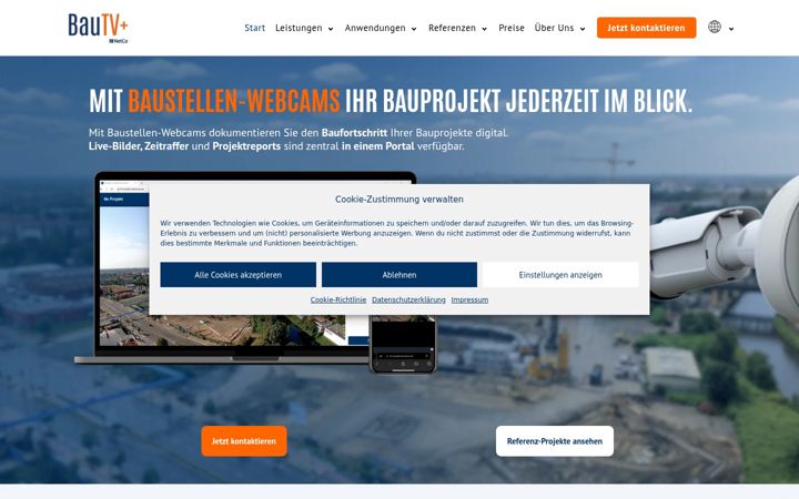 Screenshot of baustellen-webcams.de