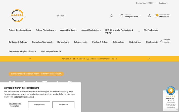 Screenshot of baustellenbedarf24.de