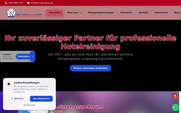 Screenshot of baustellenreinigung.at