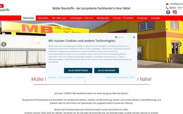 Screenshot of baustoffe-mueller.de