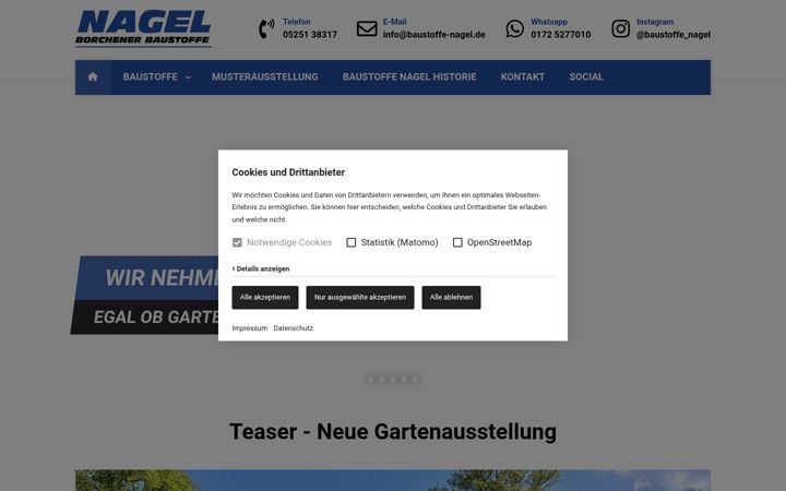 Screenshot of baustoffe-nagel.de