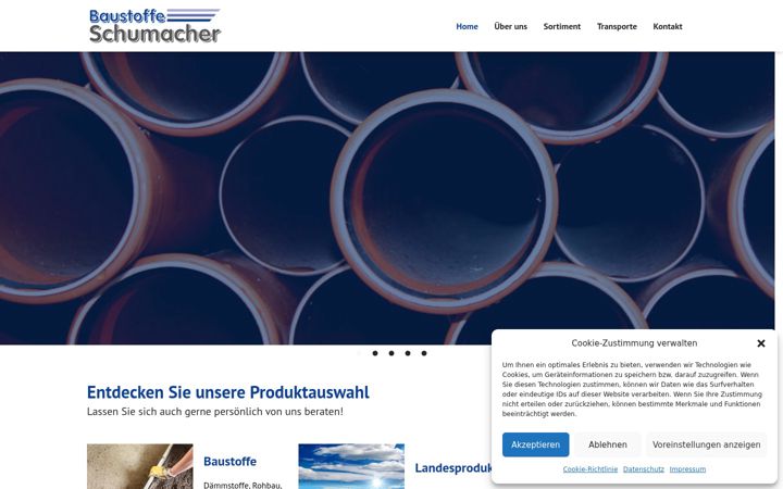 Képernyőkép: baustoffe-schumacher.de