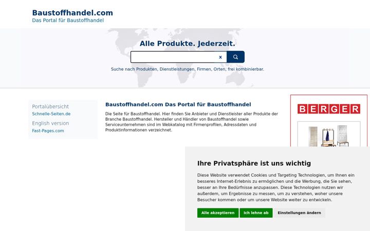 Screenshot of baustoffhandel.com