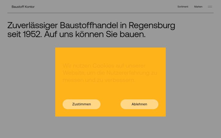 Screenshot of baustoffkontor.org