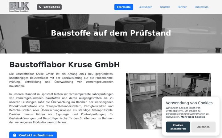 Képernyőkép: baustofflabor-kruse.de