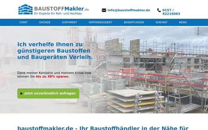 Képernyőkép: baustoffmakler.de