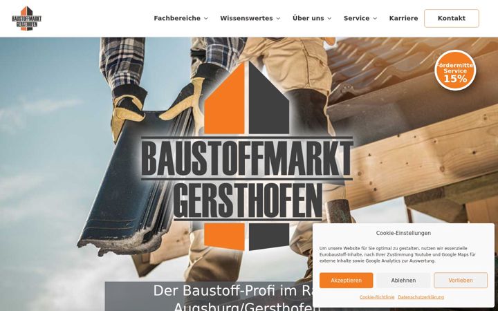Képernyőkép: baustoffmarkt-gersthofen.de