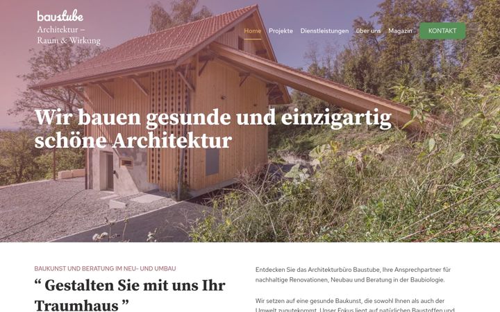 Screenshot of baustube.ch