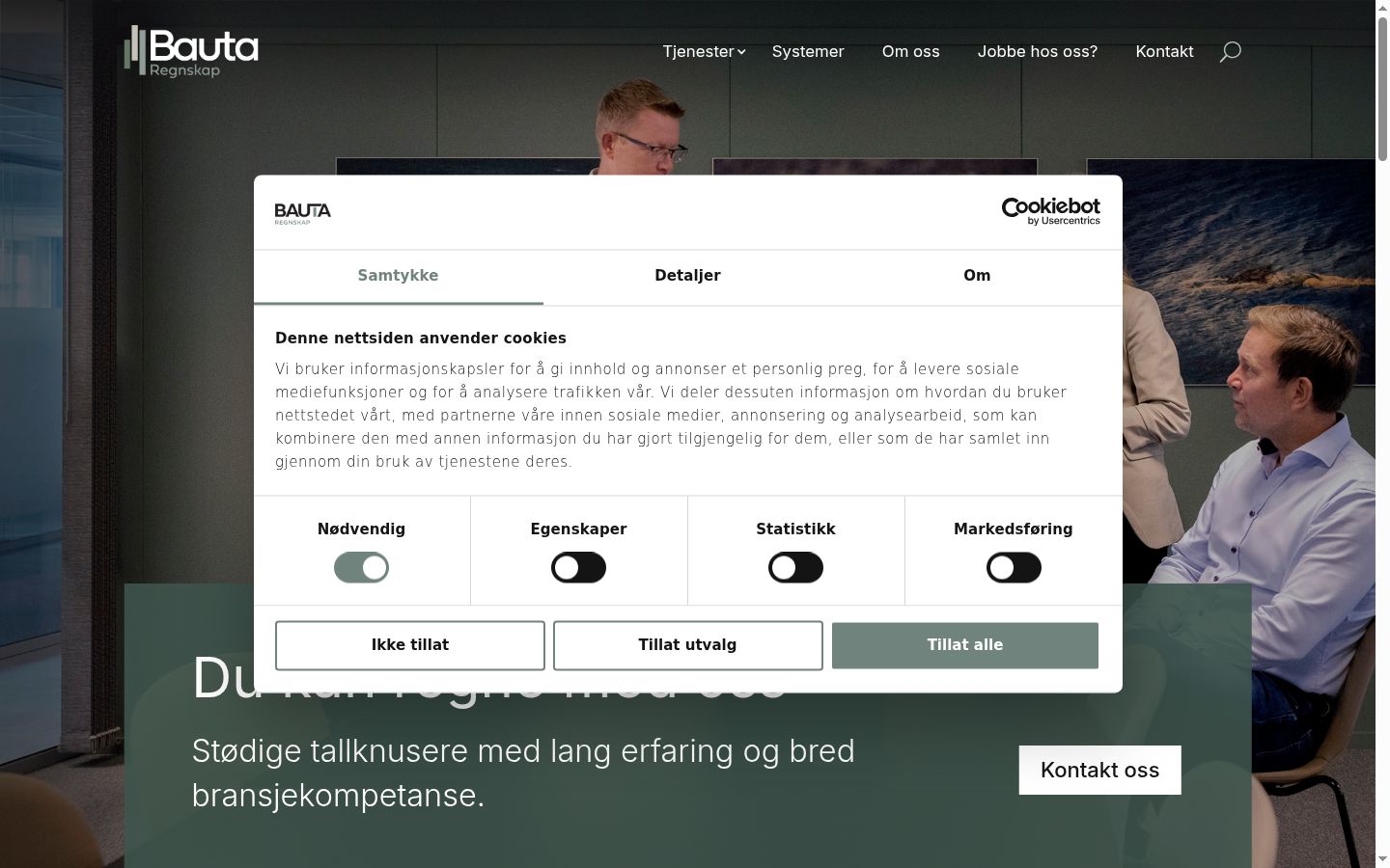 Screenshot des Einwilligungsbanners vor jeglicher Interaktion