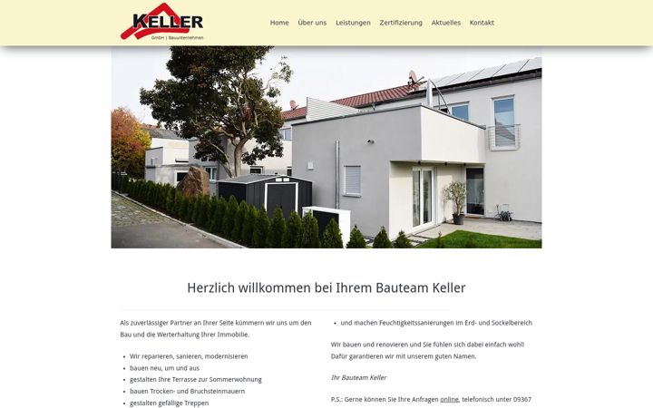 Screenshot of bauteam-keller.de